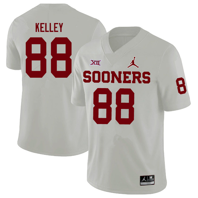 Men #88 Jordan Kelley Oklahoma Sooners Jordan Brand College Football Jerseys Sale-White - Click Image to Close